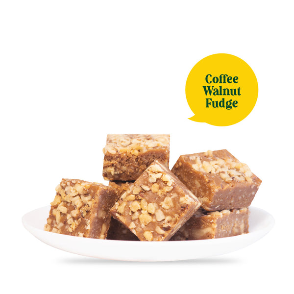 **FRESHLY MADE** Coffee Walnut Fudge by Magicleaf | 100% Natural No Sugar Dessert Sweetened With Stevia